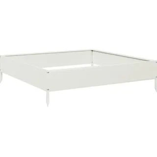 vidaXL Hochbeet Weiß 100x100x26 cm Stahl - Weiß