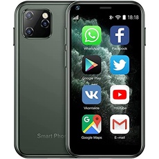 Hipipooo Kleines Mini-Telefon, entsperrtes 3G-Dual-SIM-Smartphone, 2,5-Zoll-1000-mAh-Android-8.1-Kindertelefon, 2 GB + 16 GB(XS11-Grün)