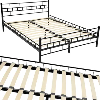 tectake® Metallbett Malta 140 x 200 cm
