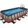 EXIT Wood Pool Braun 400 x 200 x 100 cm inkl. Sandfilteranlage und Poolleiter