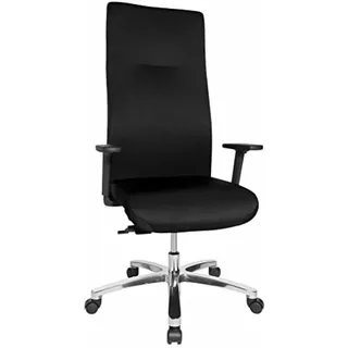 TOPSTAR XXL Bürostuhl Big Star 30 BT390T W50 Stoff schwarz Gestell alu - Schwarz