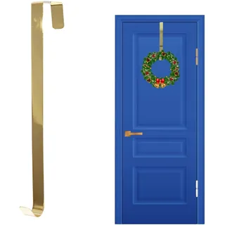 SHATCHI 1 x Weihnachtskranz-Türhänger – 30 cm Metall-Haustür-Kranzhalter über Türhaken für Weihnachten, Zuhause, Büro, Wand, Hochzeit, hängende Dekorationen, Kränze