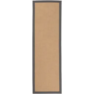 carpetfine Sisal Sisalteppich 70 x 240 cm Grau