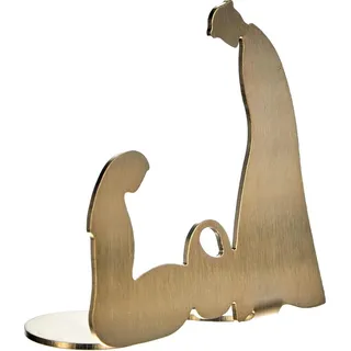 Alessi Bark Crib BM09 W - Design Weihnachtskrippe Reproduktion mit goldenen Details, Edelstahl, Weiß