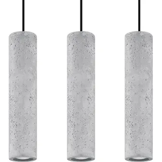 SOLLUX LIGHTING Luvo 3L Spotlight Pendelleuchte De Decke | Minimalistisches Design E Industrial | Auswechselbare GU10 Birne, 3 x 40 W | Made De Hormig - Grau