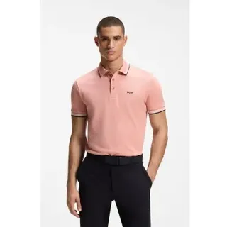 BOSS für Herren. 50469055 Rosa Baumwoll-Piqué-Poloshirt Paddy (XXL), Lässig, Baumwolle, Kurzarm