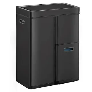 EKO - Mirage Plus Sensor Recycler Abfalleimer 30+15+15 Liter - Powder coated steel Plastic - Schwarz - Schwarz