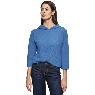 STREET ONE Damen A321947 Strukturshirt, Marina Blue, 62