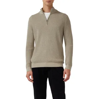s.Oliver Baumwoll-Pullover mit Struktur und Troyer-Kragen