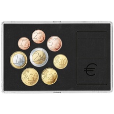 Safe 7903 Acryl Münz-Etui für 1 x Euro-Satz 1 Cent bis 2 Euro / 163 x 102 x 5,5 mm