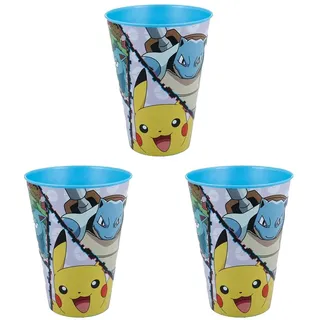 Stor Large Easy Tumbler Pokemon Distorsion, Blau (Packung mit 3, 430 ml)