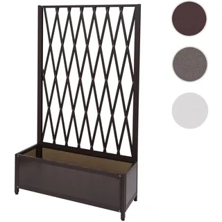 Alu-Rankgitter HWC-G21, Scherengitter Rankhilfe Blumenkasten Pflanzkübel, Stahl 152x90x35cm ~ braun