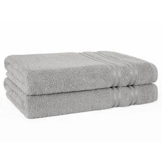 hammetex Duschtuch 70 x 140 cm grau 2 St.