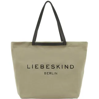 LIEBESKIND Berlin Damen-Shopper L Aurora I Große Canvas-Tasche Damen mit Reißverschlussfach und Leder-Schulterriemen I Shopper Bag Women I Passend für Laptops bis 16 Zoll
