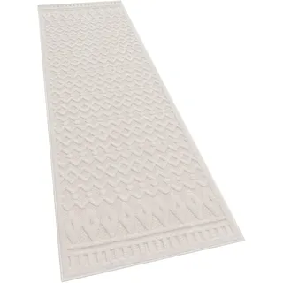 Paco Home »Livorno 671« rechteckig 14 mm Höhe Uni-Farben, Scandi, Rauten Muster, Hoch-Tief Effekt, Outdoor geeignet