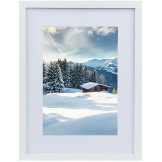 Joyshare Bilderrahmen 30×40 cm Weiß mit Passepartout