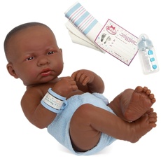 jc toys La Newborn Boutique – Realistische 35,6 cm anatomisch korrekte Jungen Baby Puppe – First Tear aus Vynil entwickelt von Berenguer