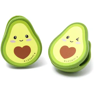 Legami - Set mit 4 Clips zum Schließen der Packungen, 4,3 x 5,5 cm, Thema Avocado