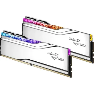 G.SKILL Trident Z5 Royal Neo RGB DDR5-8000 - 32GB - CL38 - Dual Channel (2 pcs) - AMD EXPO - Silber mit RGB