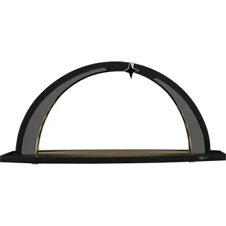 Tietze Erzgebirgsdegn LED Schwibbogen »modern wood Bogen unbestückt anthrazit« 56,5x25x9,5 cm (BxHxT)