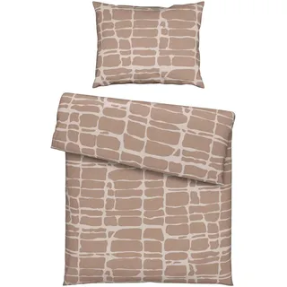 Esposa Bettwäsche , Taupe , Textil , Abstraktes , 140x200 cm , Oeko-Tex® Standard 100 , pflegeleicht, atmungsaktiv, schadstoffgeprüft , Heimtextilien, Bettwäsche & Leintücher, Bettwäsche, Renforcé-Bettwäsche