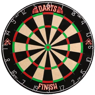 HOME DELUXE - Dartscheibe FINISH - Maße: 45 x 45 x 4 cm, Farbe: Rot, Grün, Schwarz, inkl. 6 Darpfeilen und Aufhängung I Dartboard Wurfscheibe Dartpfeile