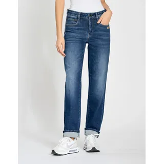 GANG Straight-Jeans »94SOLEY«, exklusives Design mit Used-Effekten, blau