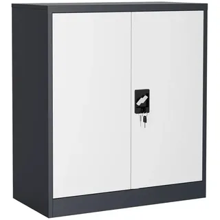 VCM Malivo Aktenschrank 80 x 40 x 0 cm schwarz/weiß