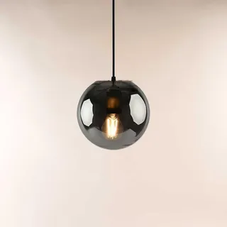 s.luce Orb 1-flg. Ø 20 cm rund/Schwarz/Grau