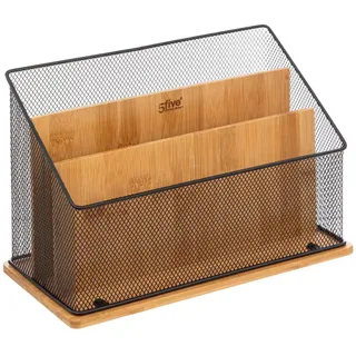5 five simply smart 5five Schreibtisch-Organizer Havi, Bambus, Schwarz