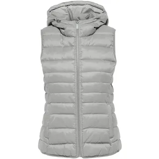 ONLY Damen ONLNEWTAHOE Hood Waistcoat OTW NOOS Weste, Silver, S