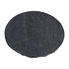 Schiefer-Trittplatte Graphit-Schwarz rund Ø 50 cm x H 2 cm