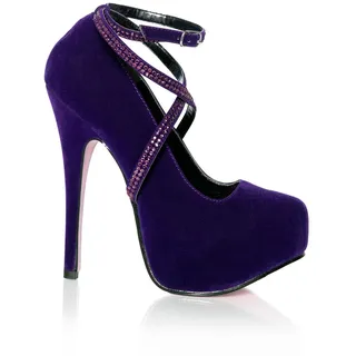 LEG AVENUE 5064 - Sasha, Samt Pump Schuhe, Größe 8, lila