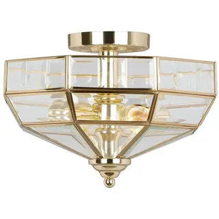 Elstead Lighting Old Park 1-flg. 23 cm Messing/Glas