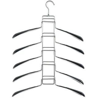Zeller Mehrfach-Kleiderbügel Metall Grau/Silber 5 St.