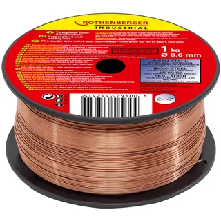Rothenberger Industrial Drahtelektrode | Ø 0,6 mm; Gaszufuhr: CO2 und Ar-CO2 | 1 kg