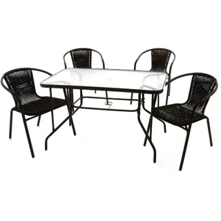 VCM Garten-Essgruppe 5-tlg. Braun