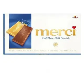 merci® Edel-Rahm Schokoladentafel 4 Stück 100 g