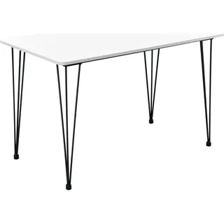 [en.casa] Esstisch Kiel 120x70 cm Weiß [en.casa]