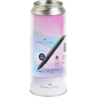 Faber-Castell Finepen, Grip (Gemischte Farben, 15 Fasermaler in Promotion Dose