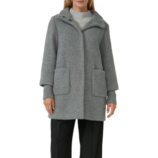 s.Oliver BLACK LABEL Wintermantel mit Stehkragen, grau