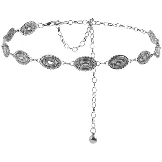 Bauchkette Silber,Bling Kettengürtel,Taillenkette Gürtel Silber Damen,Taillengürtel Damen,Metall Gürtel für Kleider Party,Verstellbarer Accessoires Chain Belt Taille