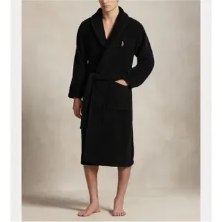 Ralph Lauren Polo Ralph Lauren für Herren. 714966109002 Bademantel mit schwarzem Bear-Polo-Shirt (L-XL),