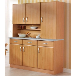 WIHO KÜCHEN Küchenbuffet »Küchenbuffet Prag, Breite 150 cm«, braun