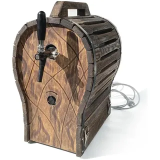 ich-zapfe Holzfass für Zapfanlage, Bierzapfanlage JET 30, 380x580x580mm - Braun