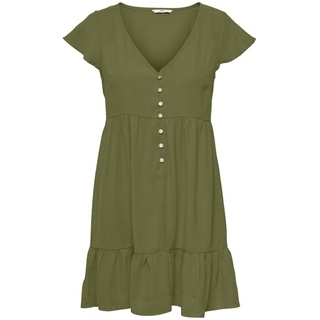 ONLY Damen Onlmago Life S/S Short Dress Pnt, Olive Branch, S