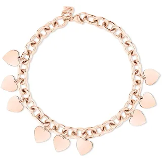 Echtzeit Damen-Armband – Gliederkette mit romantischen Herzanhängern, stylisches & lässiges Design, modisches Statement für jeden Look – ideal als Geschenk oder Liebessymbol