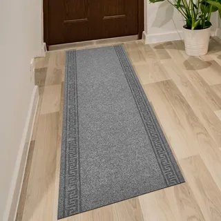 Andiamo Läufer »Luan« rechteckig 7 mm Höhe Schmutzfangläufer, meliert, mit Bordüre, für den Eingangsbereich, grau