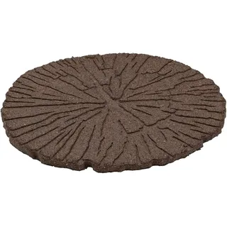 Lemodo Trittstein, Gartenplatte, Gehwegplatte in Baumstammoptik, Beetplatte, Baumscheibe aus Gummi