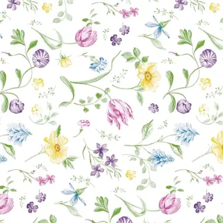 Mank GmbH Tischdecken aus Airlaid, Mitteldecken 80 x 80 cm, Einmal Tischdecke für Gastronomie, 20 Stück, Floral Tisch Decke Papiertischdecke Veronique